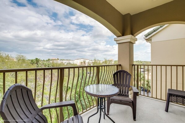 Skyline Sanctuary: Your private balcony is a personal escape, offering breathtaking views and a tranquil atmosphere for the perfect retreat