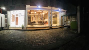 Outdoor banquet area
