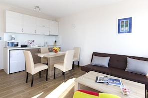 Comfort Apartment, Multiple Beds | Private kitchen | Fridge, microwave, stovetop, coffee/tea maker