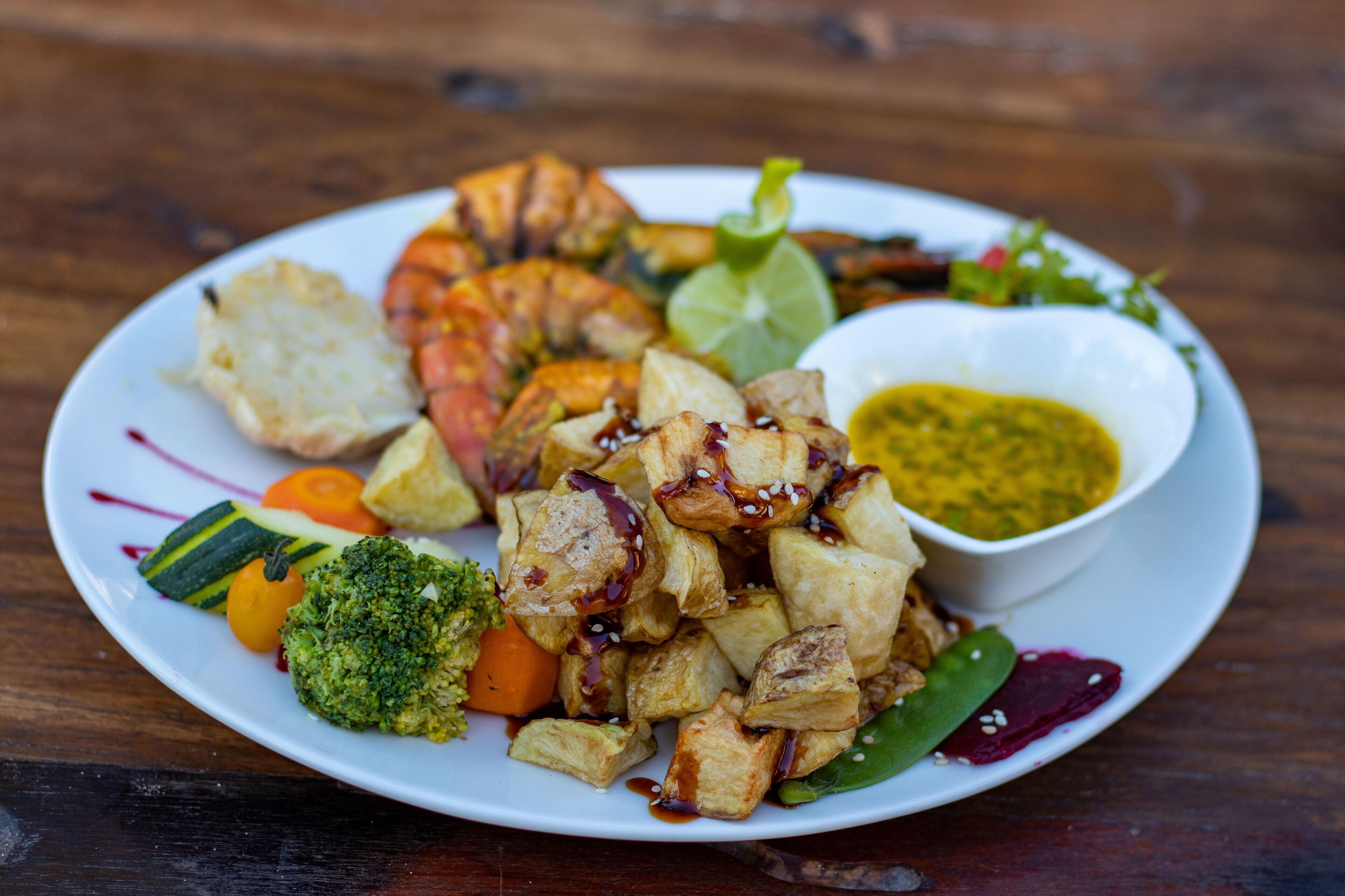 breakfast, lunch served; local and international cuisine, beach views