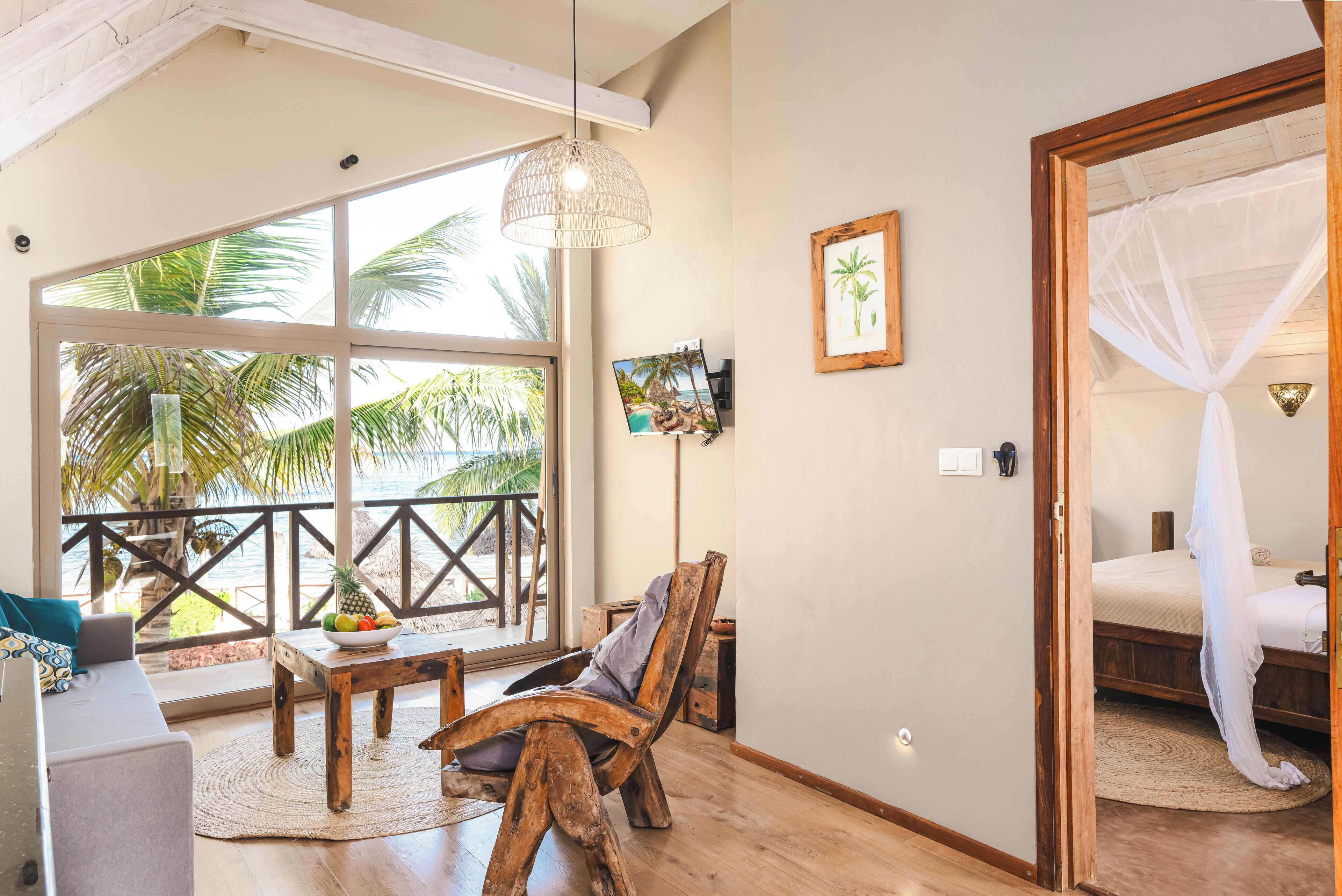 Exclusive Villa, 1 King Bed with Sofa bed, Kitchenette, Ocean View | Living area