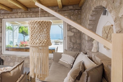 Modern villa with a stunning sea view and a swimming pool