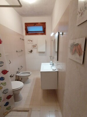 Dusche, Haartrockner, Bidet