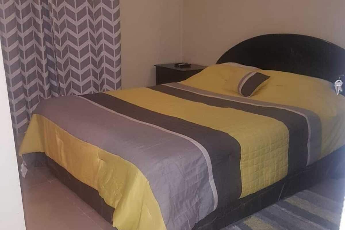 Habitación doble, 1 cama Queen size | Cortinas blackout, tabla de planchar con plancha y wifi gratis 