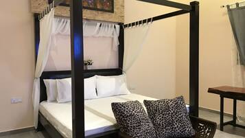 1 slaapkamer, een strijkplank/strijkijzer, internet, beddengoed