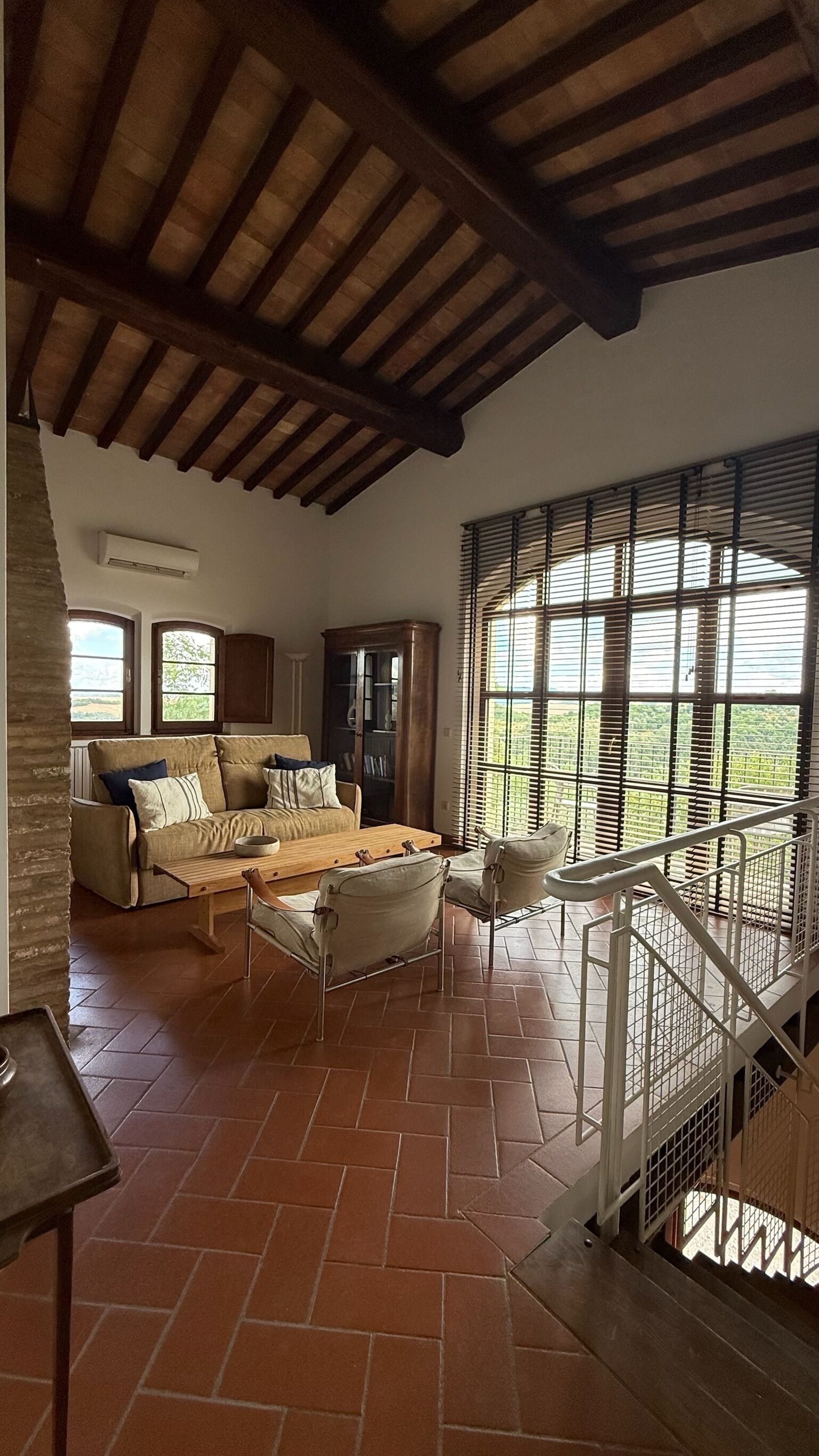 Villa, 3 Bedrooms, Terrace, Hill View (La Stalla, incl. 100€ Cleaning Fee) | Living area | 36-inch flat-screen TV with satellite channels, TV, fireplace