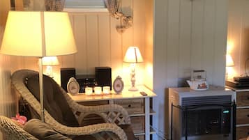 Een televisie, een muziekbibliotheek en een filmbibliotheek