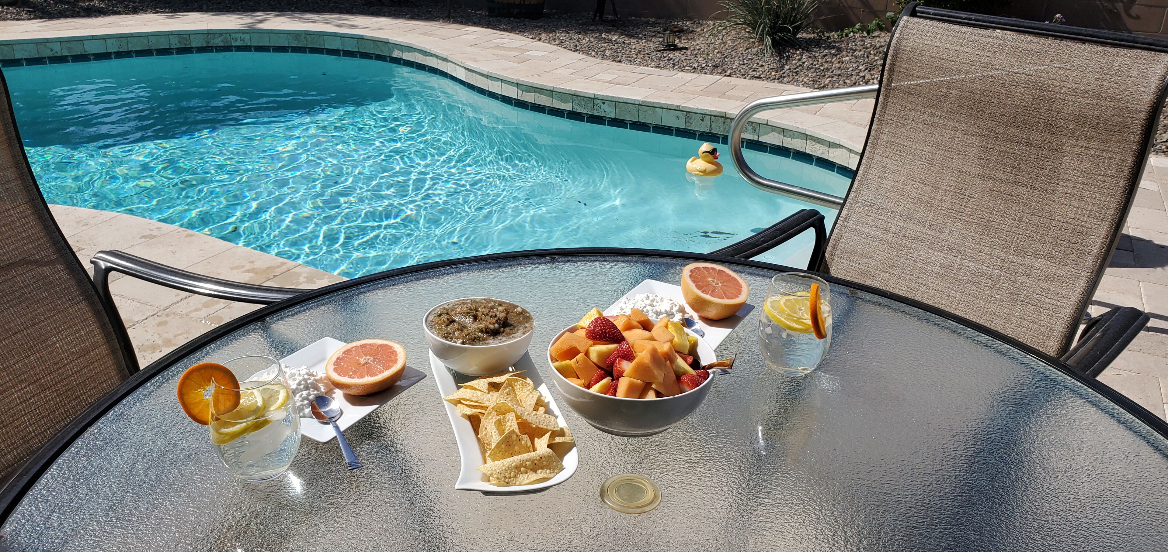 Outdoor pool, a heated pool