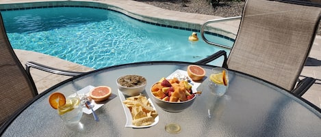 Outdoor pool, a heated pool