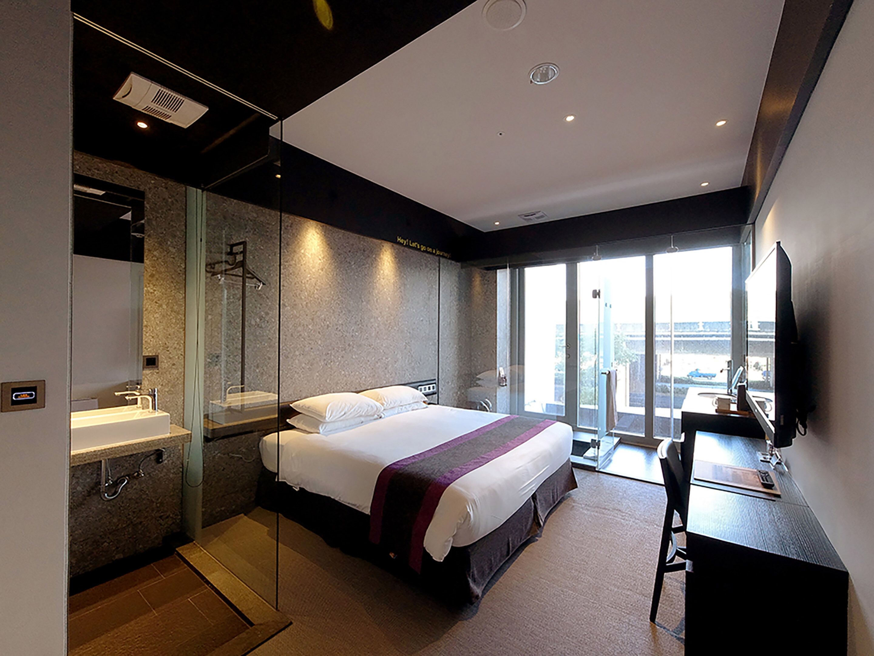 deluxe double room b | premium bedding, in-room safe, desk, laptop workspace