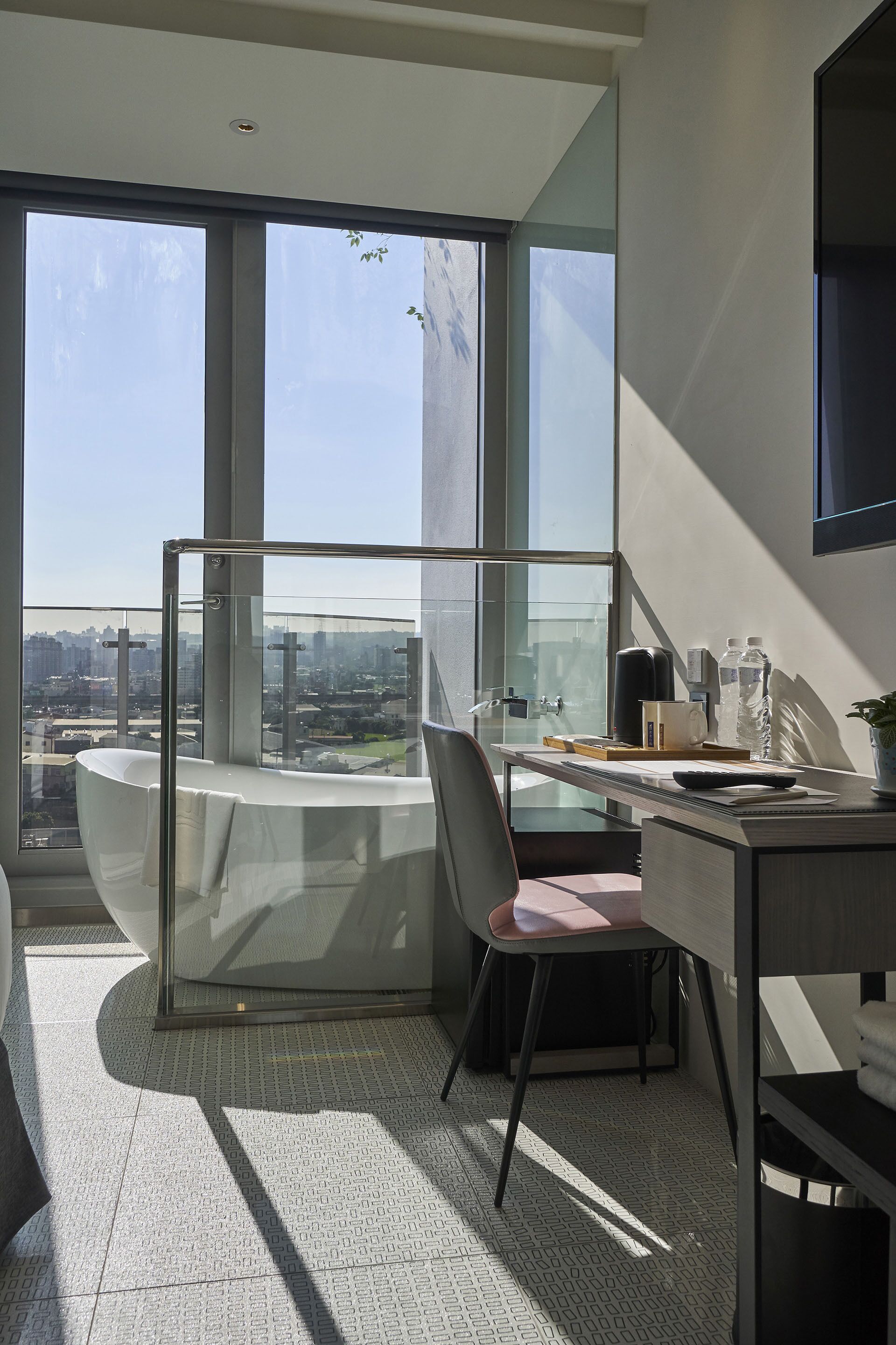 deluxe double room c | premium bedding, in-room safe, desk, laptop workspace