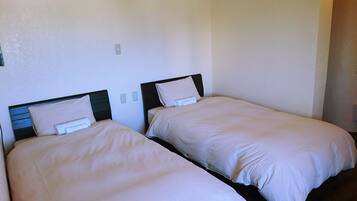 Desk, free WiFi, bed sheets