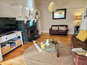 Smart TV, fireplace, video-game console, Netflix