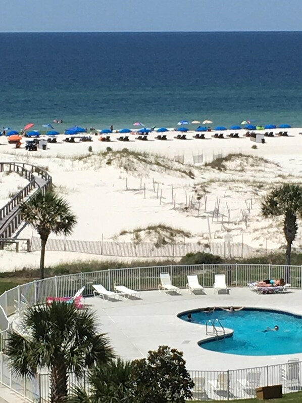 Indoor pool, outdoor pool - Updated 2/b2/b condo with great ocean view & 2 beach chairs & umbrella included (Gulf Shores)