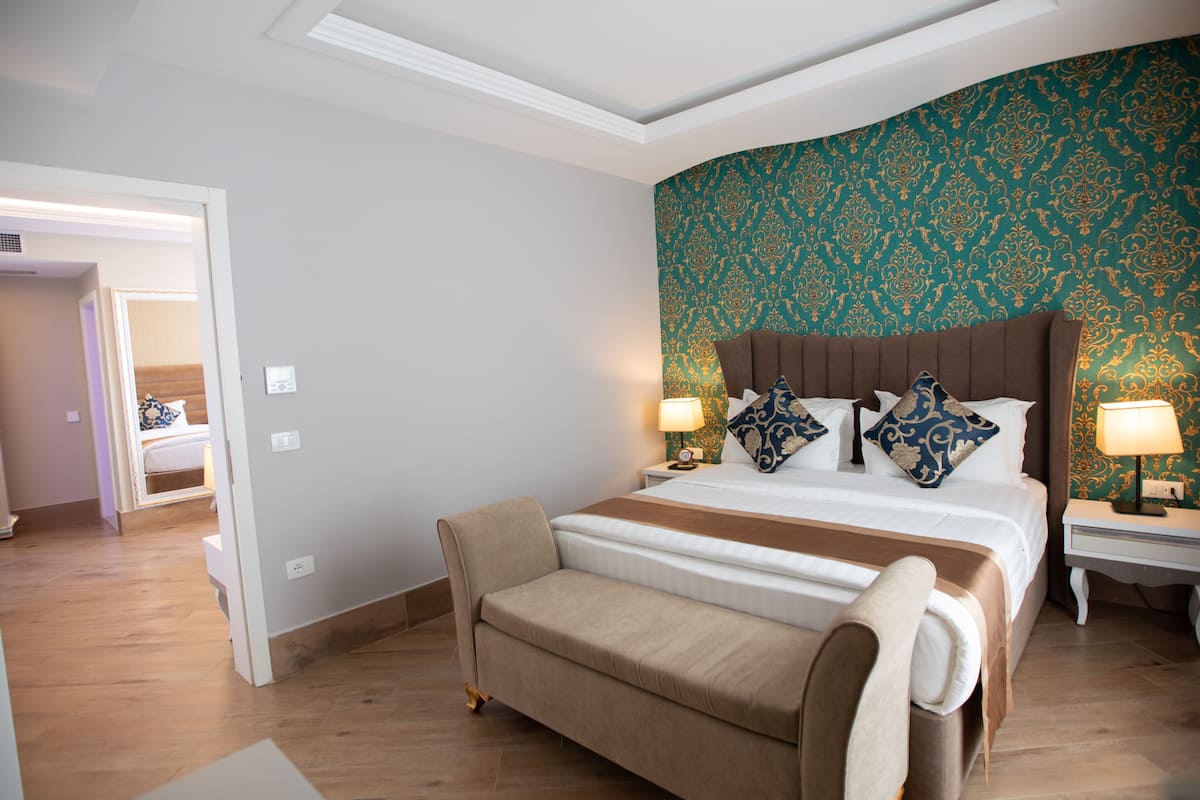 Deluxe fyrbäddsrum (Family room) | Italienska Frette-lakan och sängtillbehör av högsta kvalitet