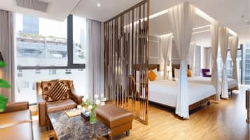 Suite, vue ville | Literie de qualité supérieure, articles gratuits dans le mini-bar