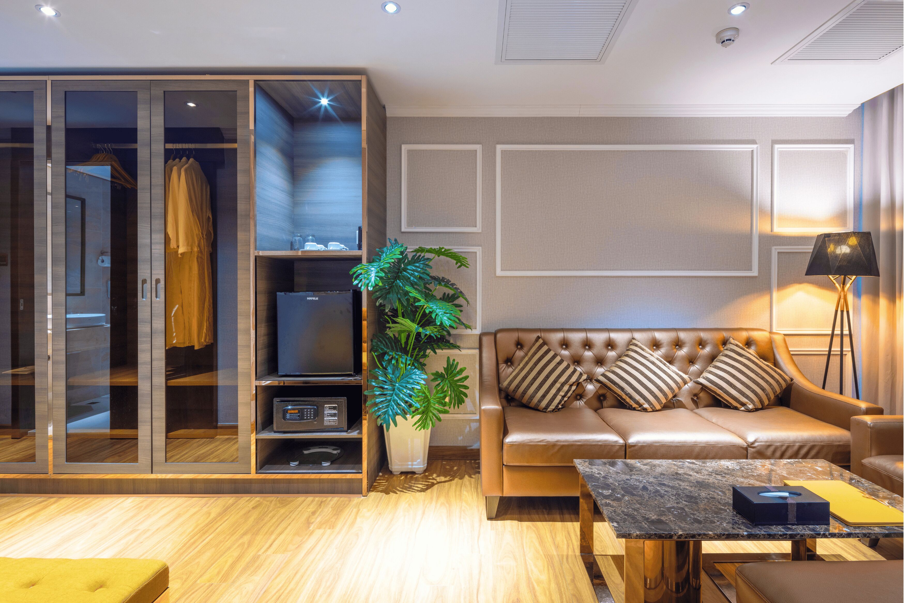 noble suite city view - free minibar & afternoon tea | living area | flat-screen tv