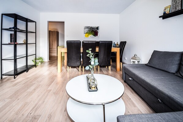 Apartment, 1 Bedroom (170039) | Living area | Flat-screen TV