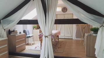 1 makuuhuone, silitysrauta/-lauta, vauvan matkasänky, ilmainen Wi-Fi