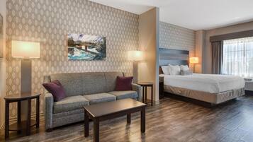 Hypo-allergenic bedding, pillow-top beds, desk, iron/ironing board