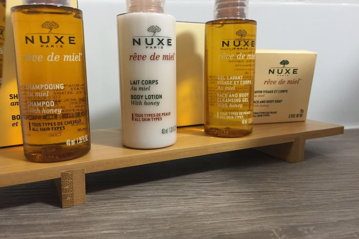 shower, rainfall showerhead, designer toiletries, hair dryer