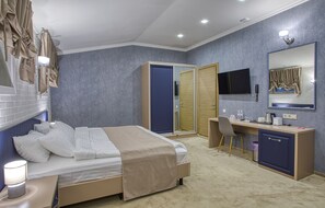 In-room safe, desk, blackout curtains, soundproofing