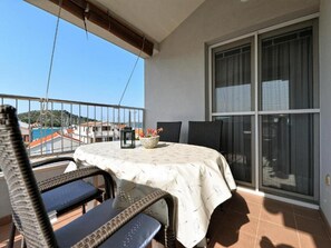 Appartamento, 1 camera da letto, terrazzo, vista mare | Terrazza/patio