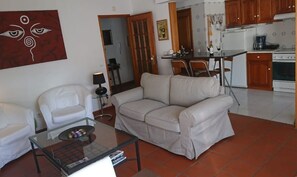 TV, fireplace, DVD player, books