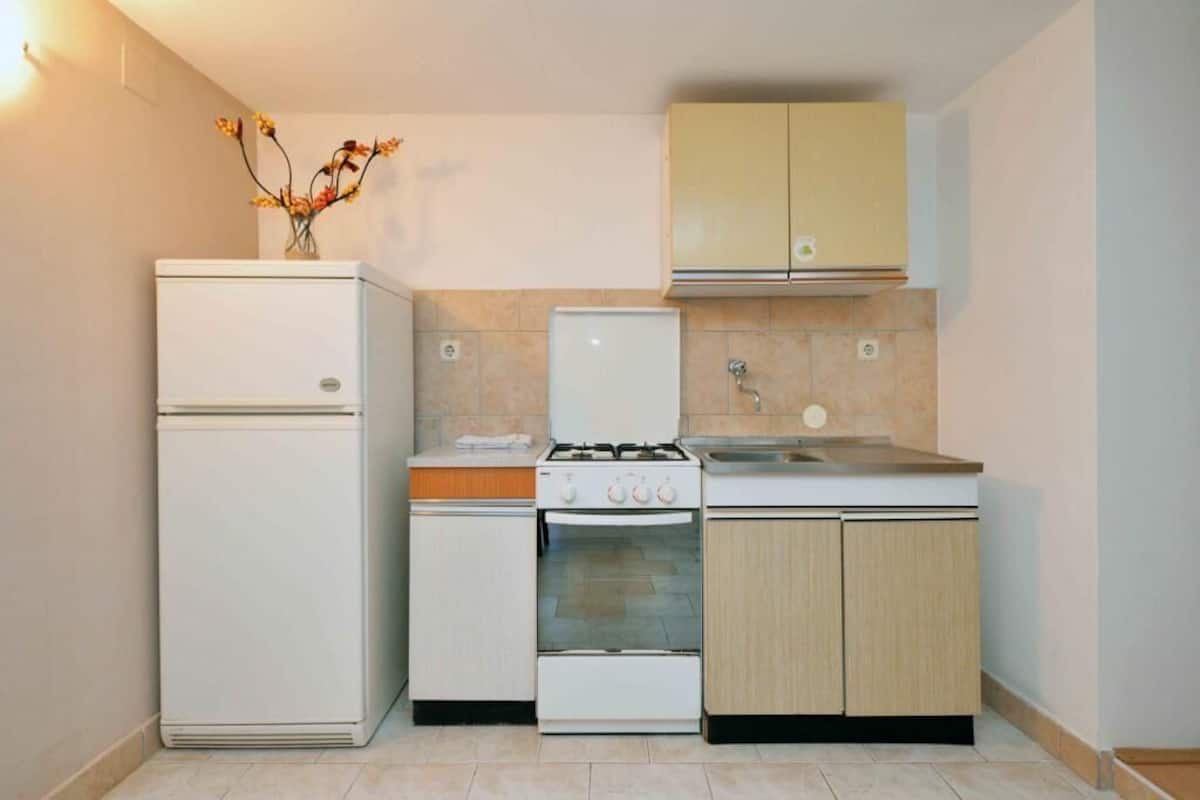 アパートメント (One Bedroom Apartment) | 専用キッチン | 冷蔵庫、オーブン、コンロ、電気ポット
