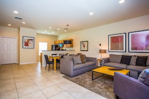 Resortwoning, 3 slaapkamers | Woonruimte | Een flatscreentelevisie