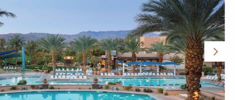 Outdoor pool, a heated pool