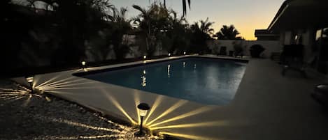 A heated pool