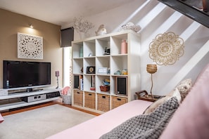 1 chambre, fer et planche Ă repasser, Wi-Fi, draps fournis