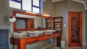Luxury Chalet, 1 Bedroom (Deluxe Chalet) | Bathroom | Shower, hair dryer - Etosha Mopane Safari Lodge (Etosha)