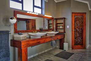 Luxury Chalet, 1 Bedroom (Deluxe Chalet) | Bathroom | Shower, hair dryer - Etosha Mopane Safari Lodge (Etosha)