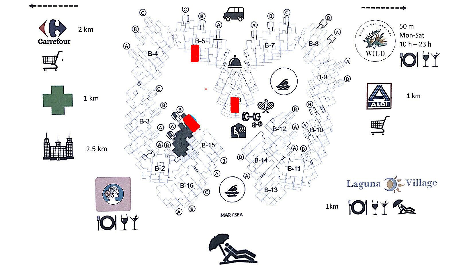 Carte de l’hébergement