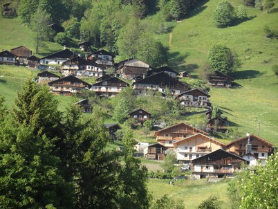 Appart ds cottage with terrace & panoramic view Arêches-in BEAUFORT SAVOIE