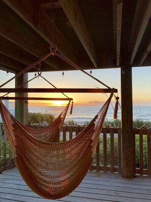 Terrace/patio - "Oceanfront Home, Beautiful Beach - VERY PRIVATE" (Ponte Vedra Beach)