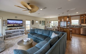 TV, DVD player, ping pong, books - "Oceanfront Home, Beautiful Beach - VERY PRIVATE" (Ponte Vedra Beach)