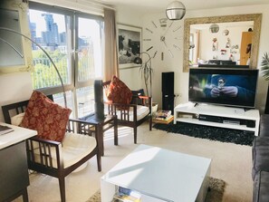 Apartment, 1 Double Bed, Accessible, Partial Lake View | Living room | Flat-screen TV - Double Room In London Shared Penthouse (London)