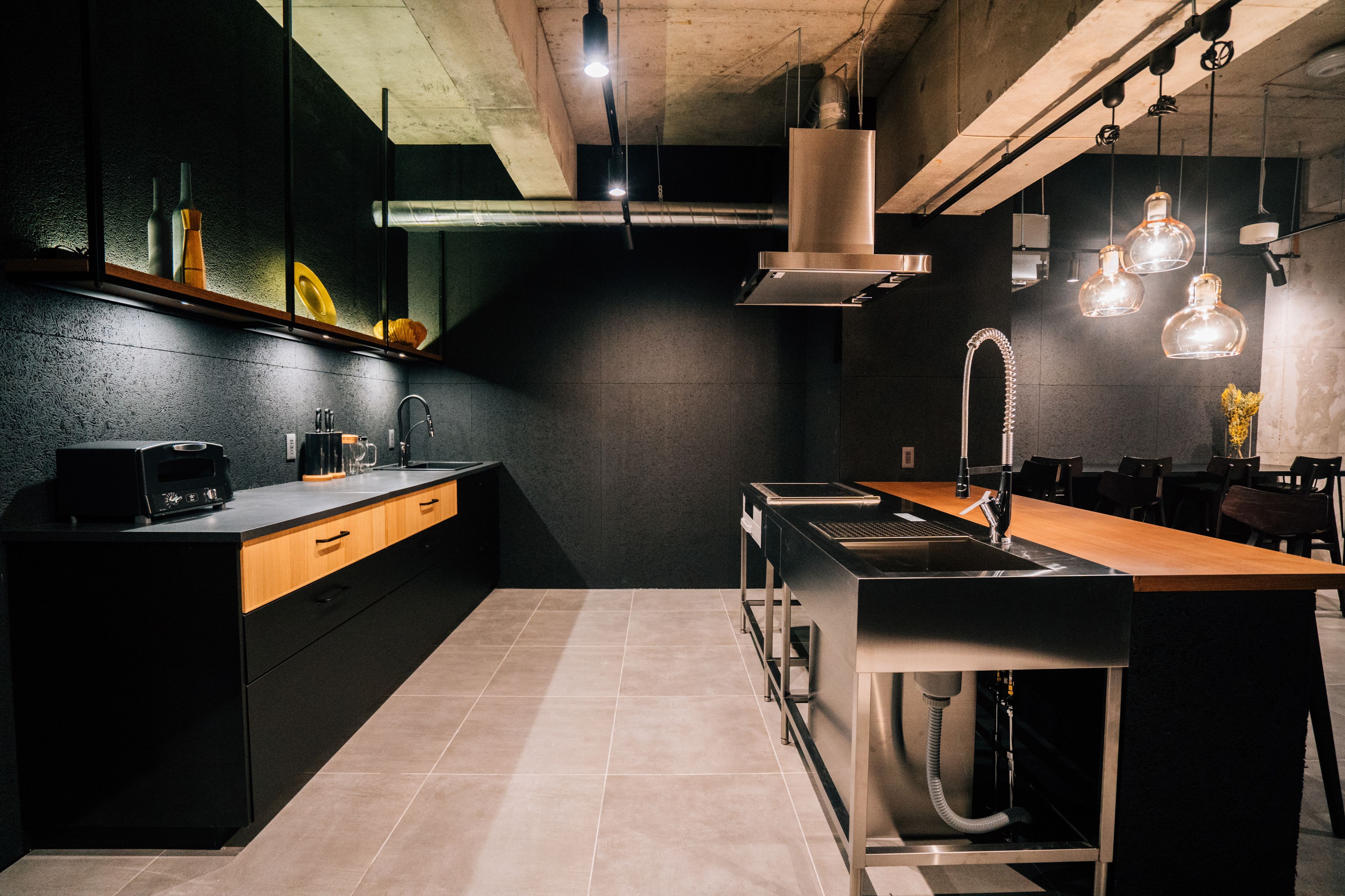 fridge, microwave, electric kettle