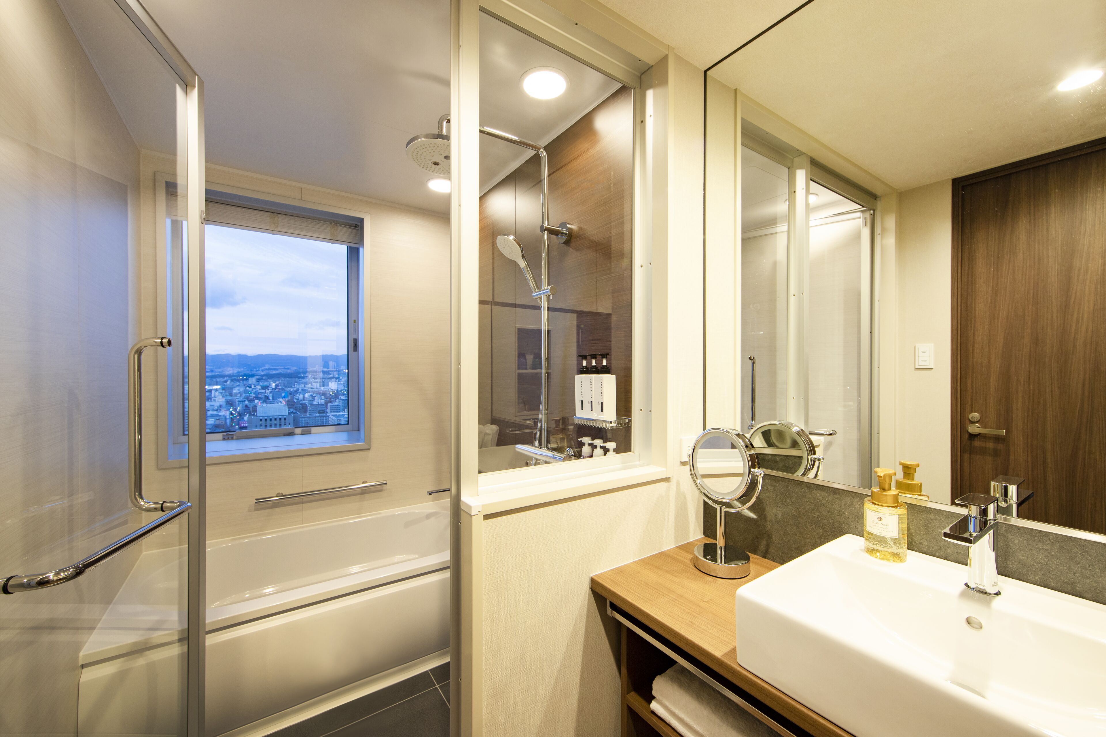 free toiletries, hair dryer, slippers, electronic bidet