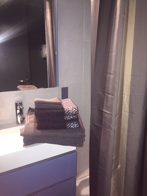 Shower, hair dryer, towels, soap - Nice little studio well exposed at 250 m from the sea (Houlgate)