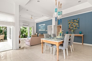 2-Bedroom Villa with Private Pool | Living area | 32-inch flat-screen TV with digital channels, TV, Netflix - Baan Chanchai (Koh Samui)