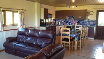 TV, foosball, table tennis, books