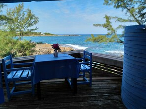Outdoor dining - Low, Low Rate, Very Affordable Cottage on Private White Sand Beach (St. Mary)
