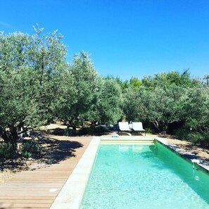 A heated pool