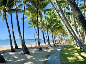 Sun-loungers, beach towels