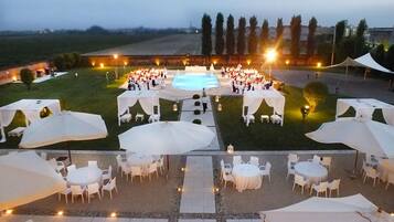 Outdoor wedding area