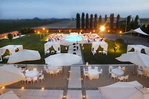 Outdoor wedding area